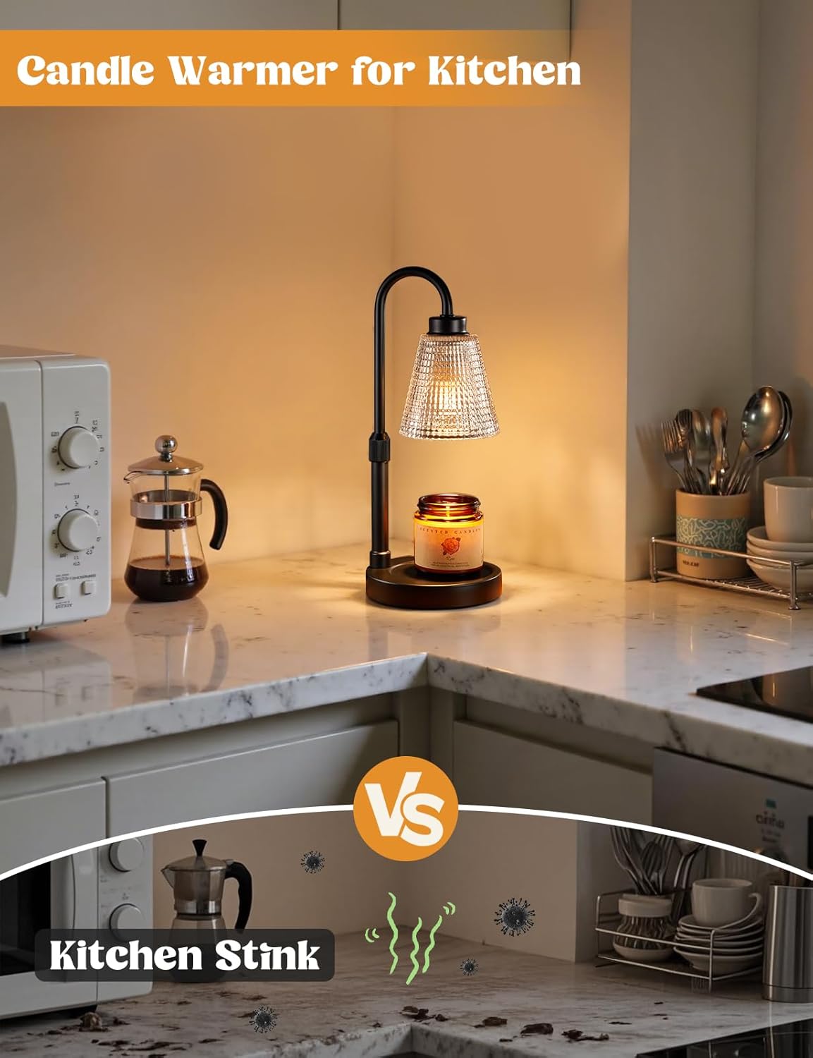 Innqoo Candle Warmer Lamp with Timer, Dimmable Candle Warmer for Jar Candles, Height Adjustable Wax Melts Warmer, Birthday Gifts for Women Mom, House Warming Gifts New Home Decor - Image 5