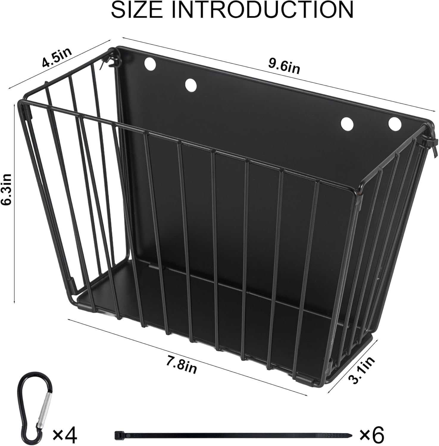 Rabbit Hay Feeder, with Heavy-Duty Metal Frame, Hay Holder for Rabbits - for Rabbits, Bunny, Guinea Pigs, Chinchillas, 9.6x4.5x6.3 inch - Image 2