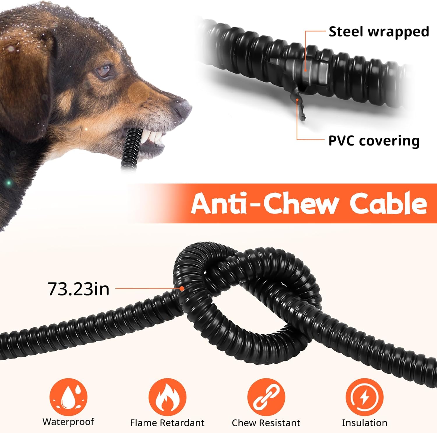 Heated Dog Bowl, 96oz/2.8L Outdoor Heated Water Bowl for Dogs, Cats, Chickens and Squirrels, Heated Pet Bowl with Chew Resistant Power Cord and ON/Off Switch, 35W - Image 4