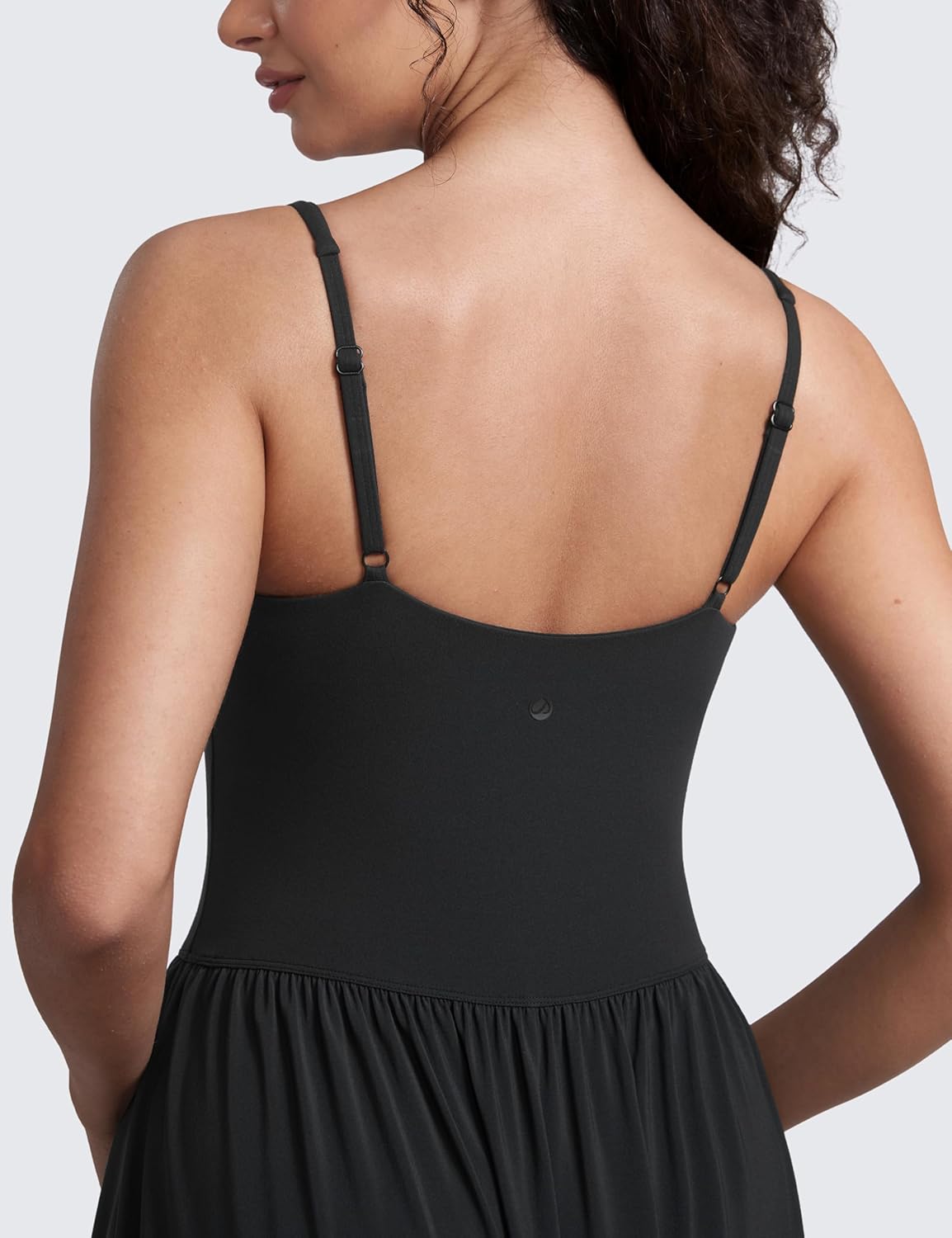 CRZ YOGA Square Neck Maxi Dress for Women - Flowy Sleeveless Padded Travel Casual Outfits with Side Pockets - Image 5