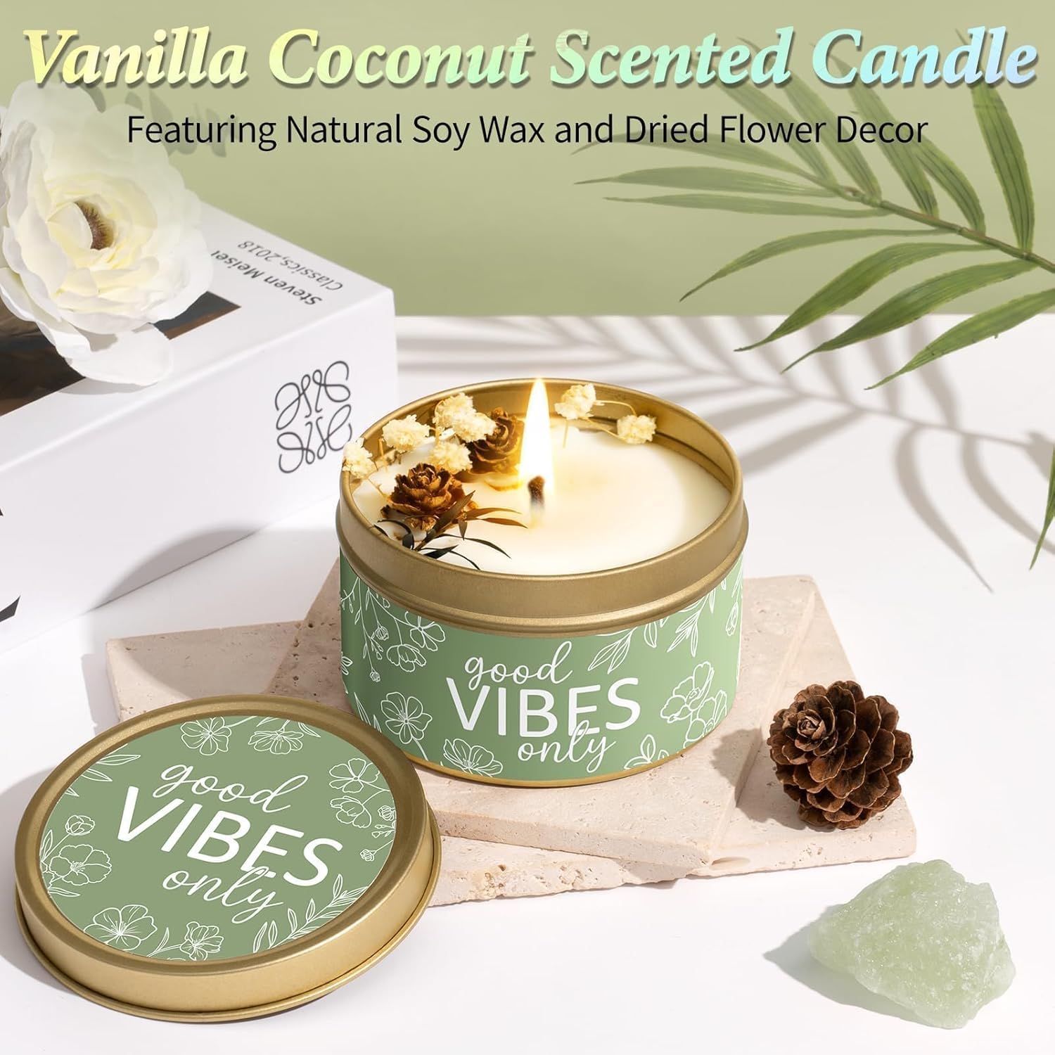 Spa Gifts for Women Bath Gift Set, Vanilla Coconut Relaxing Spa Gift Baskets Home Bath Set Self Care Kit Care Package Thank You Birthday Easter Gifts for Women Mom Her Friends Sister Teen Girl Wife - Image 4