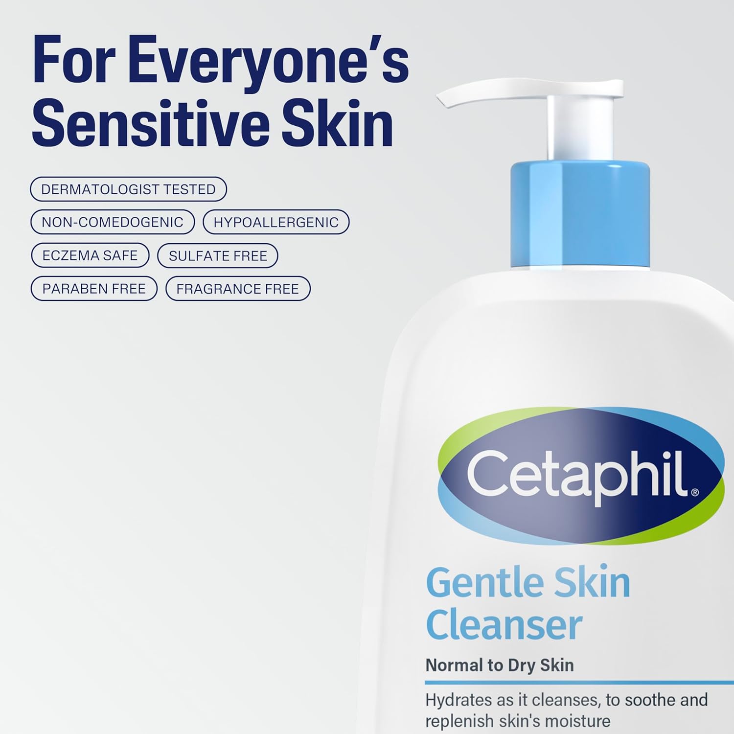 Cetaphil Face Wash, Hydrating Gentle Skin Cleanser for Dry to Normal Sensitive Skin, 20 oz, Fragrance Free, Soap Free and Non-Foaming - Image 7