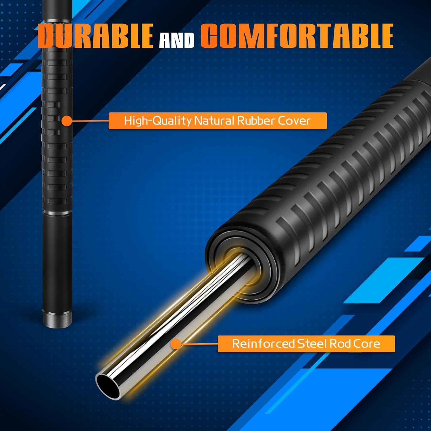 Muscle Roller Stick, Massage Roller for Muscle Deep Tissue Massage, Calf Roller for Myofascial Release, Therapy Roller Stick for Back, Legs, Arms, Waist, and Shoulders Full Body Use (Black) - Image 6
