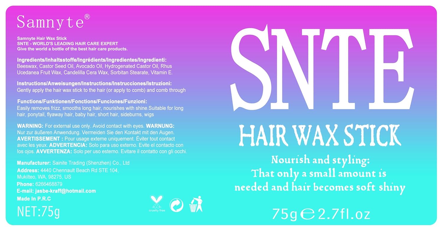 Samnyte Hair Wax Stick for Girls Women, Wax Stick for Hair, Tamer for Flyaway, Hair Accessories Slick Stick & Hair Bun Maker for kids to Ponytail, Bun, Braids, Gifts for Teen Girls, 2.7 Fl Oz - Image 9
