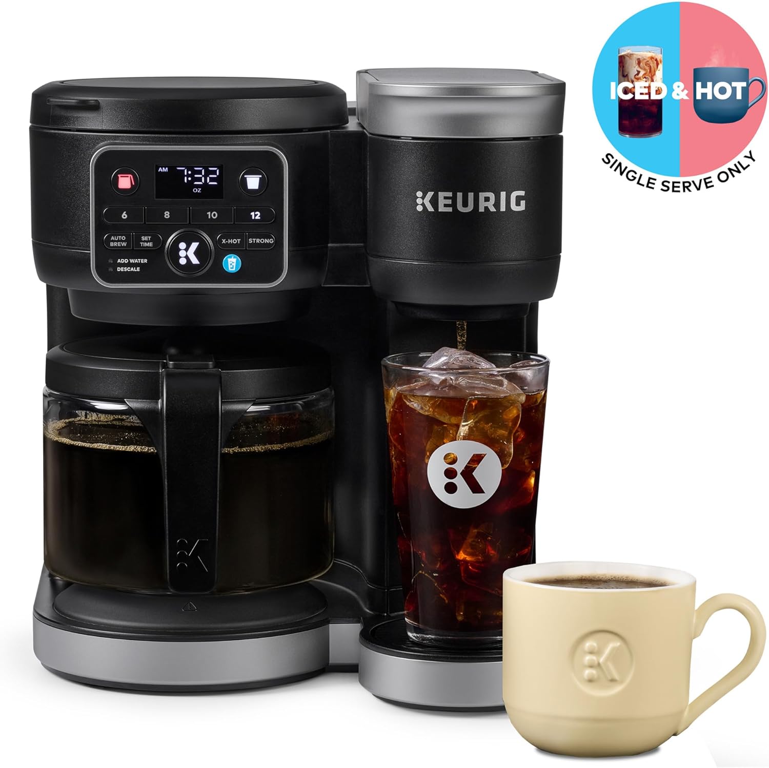 Keurig K-Duo Hot & Iced Single Serve & Carafe Coffee Maker, MultiStream Technology, 72oz Reservoir (Gen 2) - Image 8