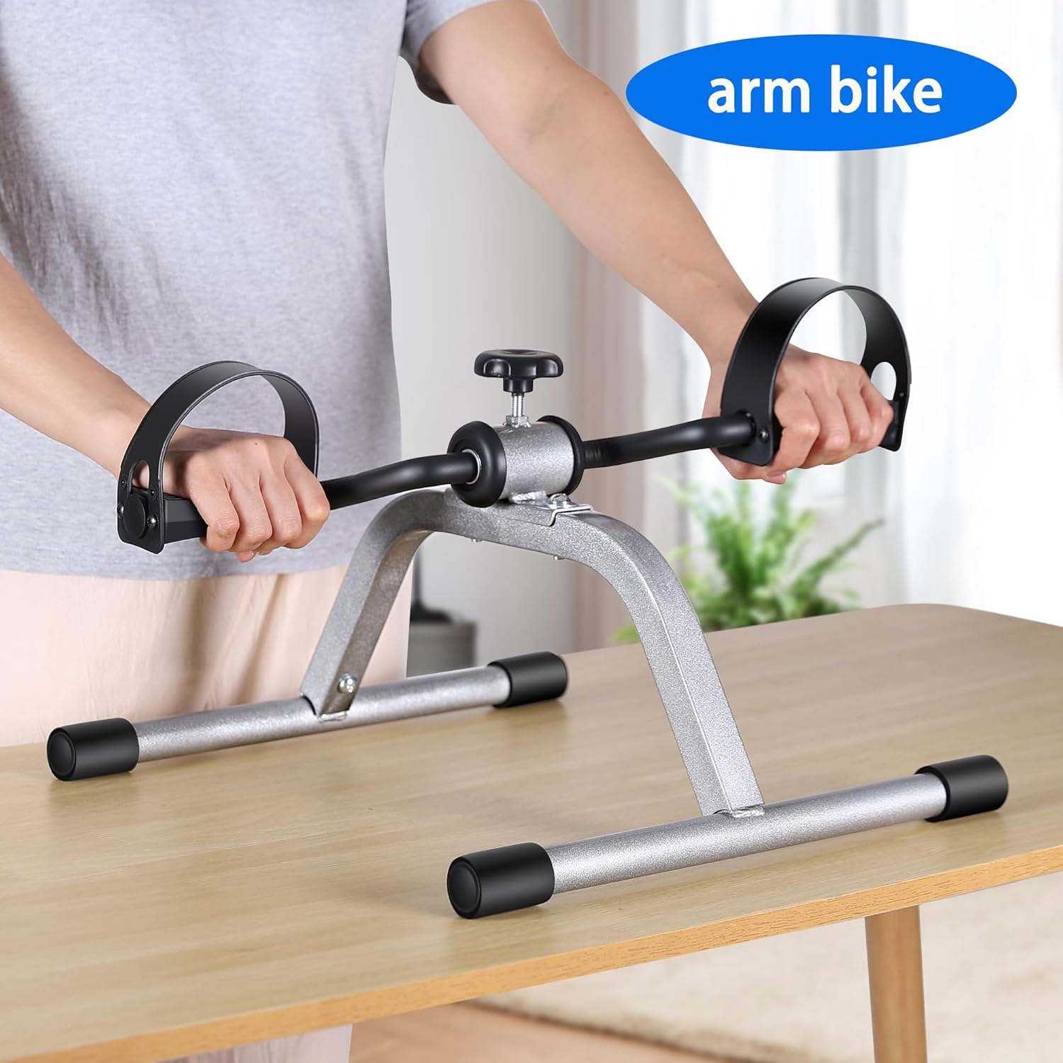 Pedal Exercise mini Exercise Bike for Leg and Arm Recovery Exercise Lightweight and Portable Floor Bike - Image 3