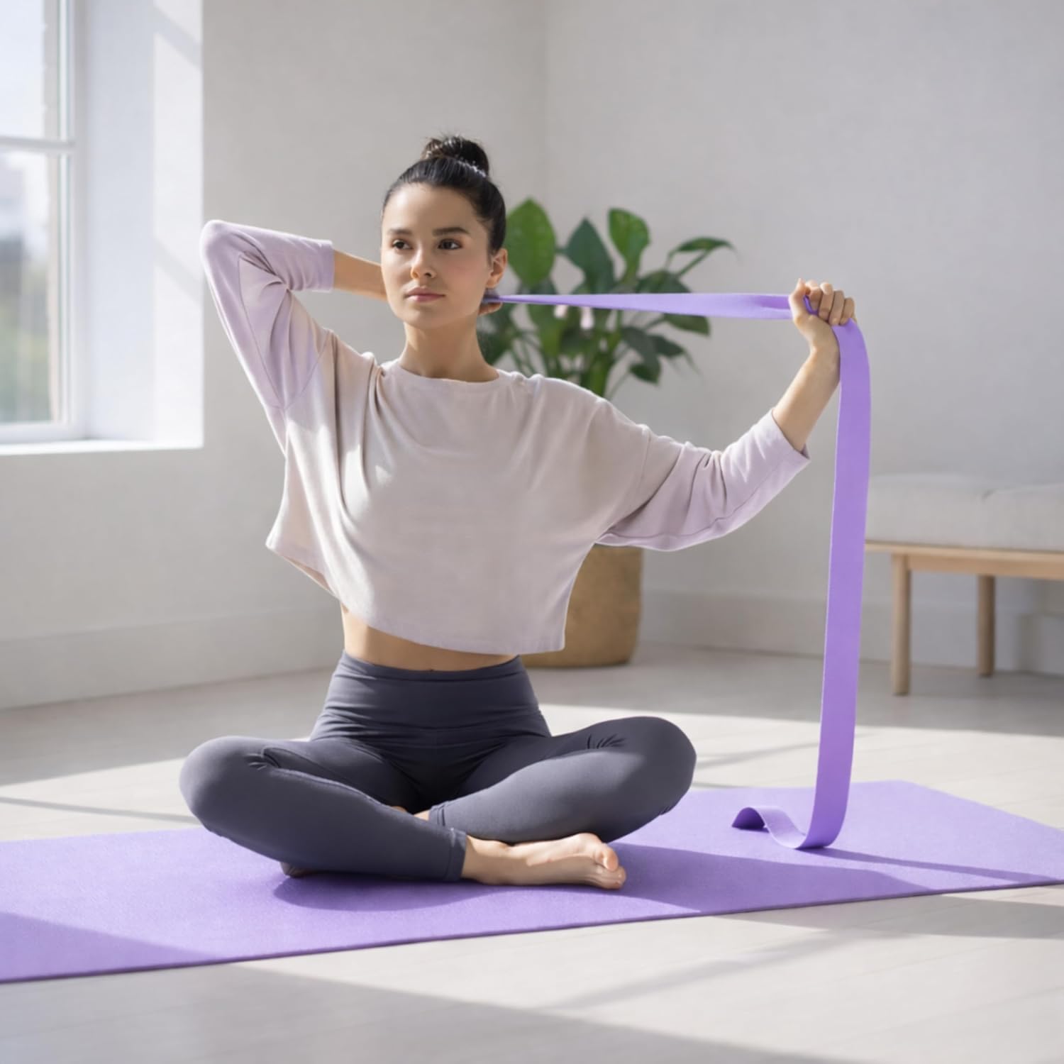 WHITECLOUDZ Yoga kit, 7-Piece Yoga Mat Set for Home Workouts, Thick Yoga Mat, Yoga Blocks, Strap, Yoga Towels & Carrying Bag, Exercise Mat with Yoga Equipment for Women & Men, Enhance Yoga Practice - Image 7