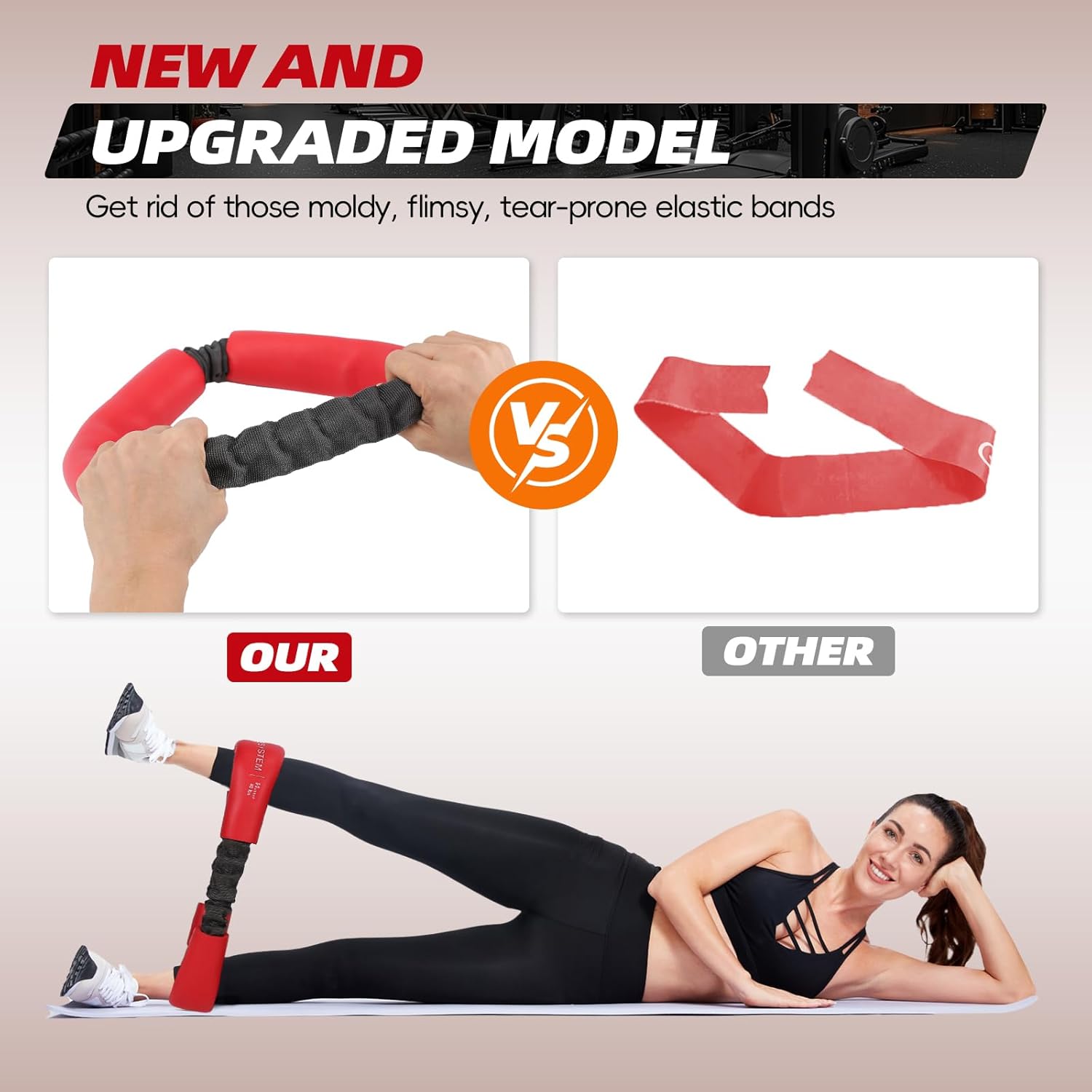 Hip and Core Band System, Loop Resistance Bands to Stretch and Workout, Glute Bands for Women, Exercise Hip Halo Bands - Image 3