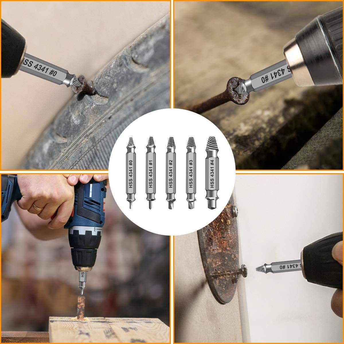 Gifts for Men,Damaged Screw Extractor Set,Fathers Day Gifts for Dad from Daughter Son,Mens Gifts for Dad,Husband,Stripped Screws Nuts & Bolts Drill Bit Tools for Easy Removal of Rusty Broken Screw - Image 6