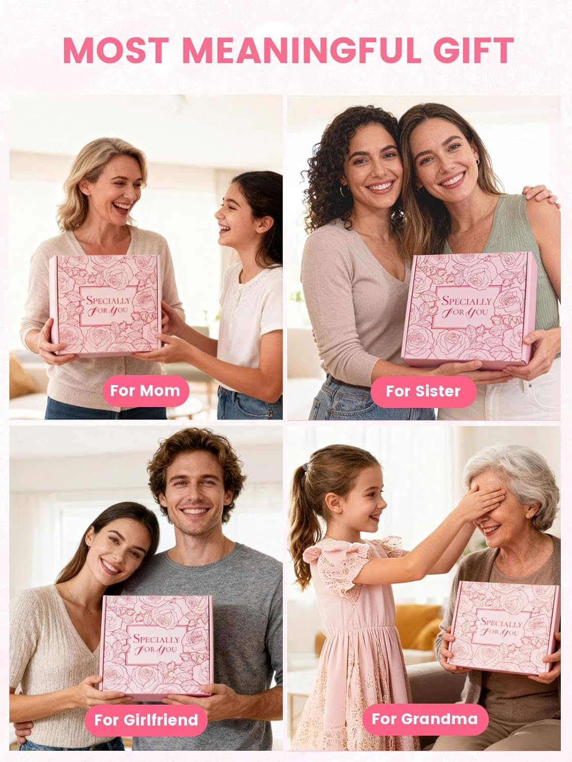 Mother's Day Gifts Set 16Pcs Rose Spa Bath & Body Care Set with Bath Bombs & Lotions, Relaxing Home Spa Gift Kit for Mom Wife Girlfriend, Ideal for Mother’s Day Birthday Women Gift Sets - Image 7