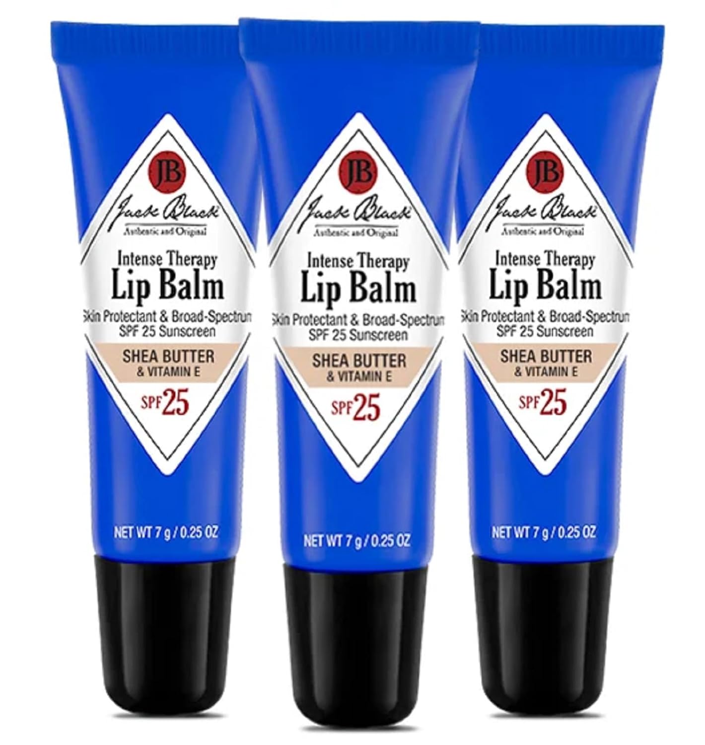 Jack Black Intense Therapy Lip Balm, 0.25-Oz. – SPF 25 Sun Protection, Lip Moisturizer, Hydrating Lip Balm with SPF, Lip Sunscreen