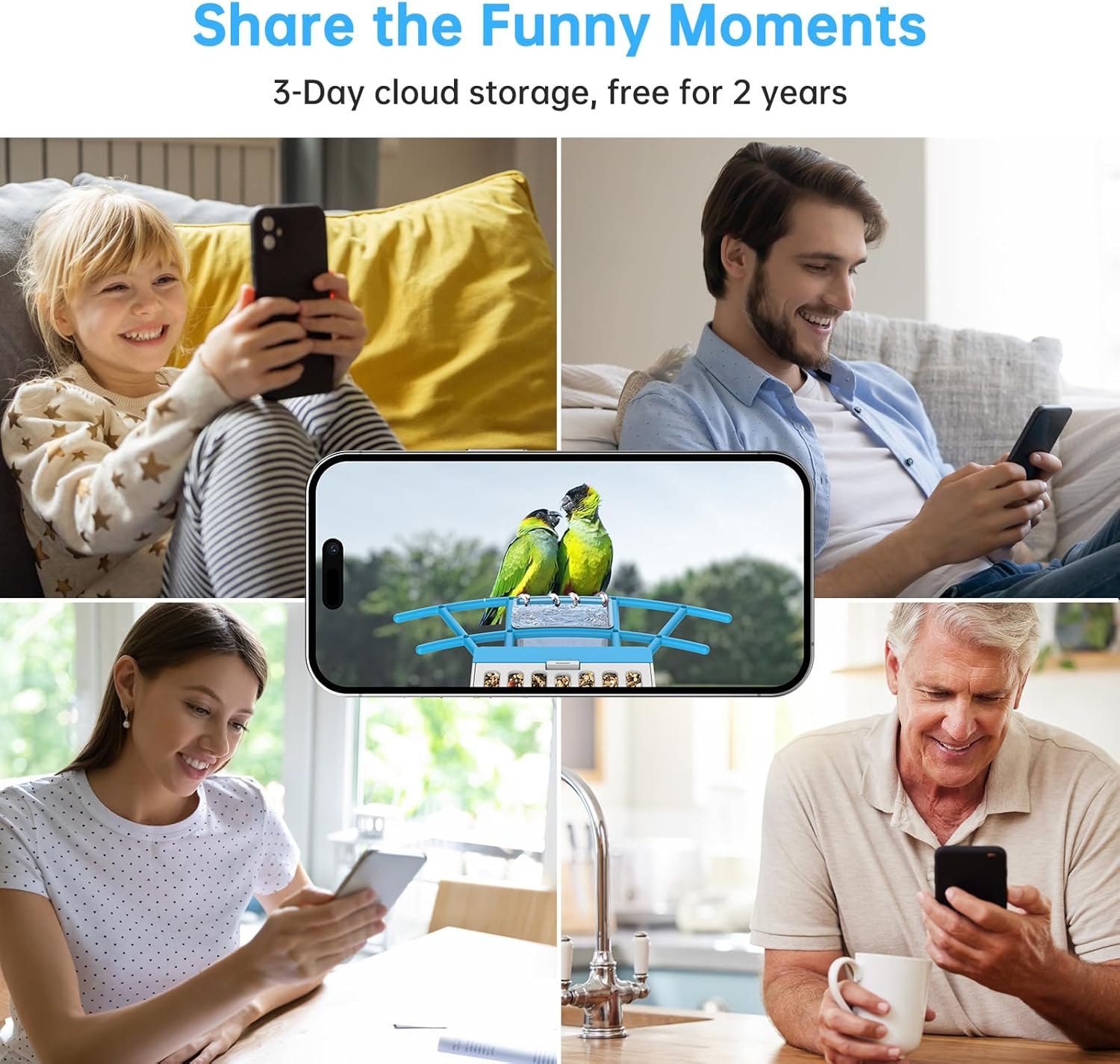 SMONET Bird Feeder with Camera B300: Smart Birdhouse Camera AI Recognition Solar Powered,Outdoor Wireless WiFi Birdfeeder Watching Live Video,Funny Birthday Gifts for Mom Mother Grandma Daughter - Image 8