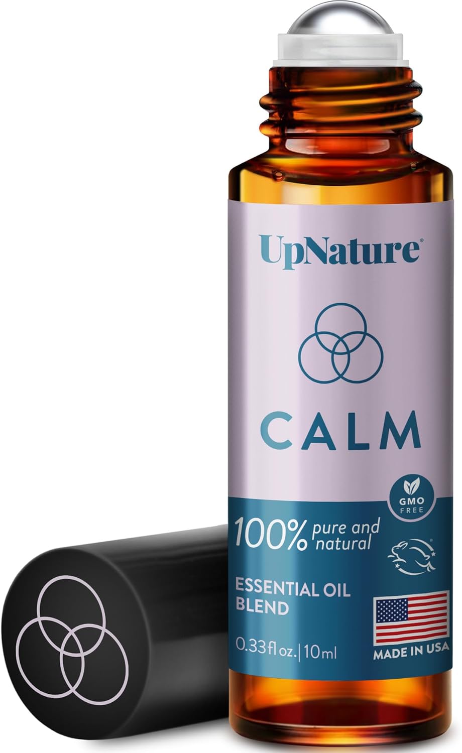 UpNature Calm Essential Oil Roll On - 100% Natural Aromatherapy Blend for Relaxation Relief - Self Care Gifts for Women Easter Basket Stuffers for Teens