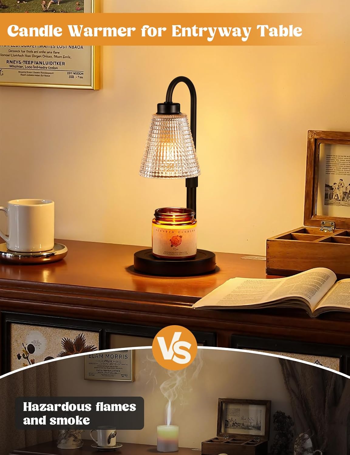 Innqoo Candle Warmer Lamp with Timer, Dimmable Candle Warmer for Jar Candles, Height Adjustable Wax Melts Warmer, Birthday Gifts for Women Mom, House Warming Gifts New Home Decor - Image 6