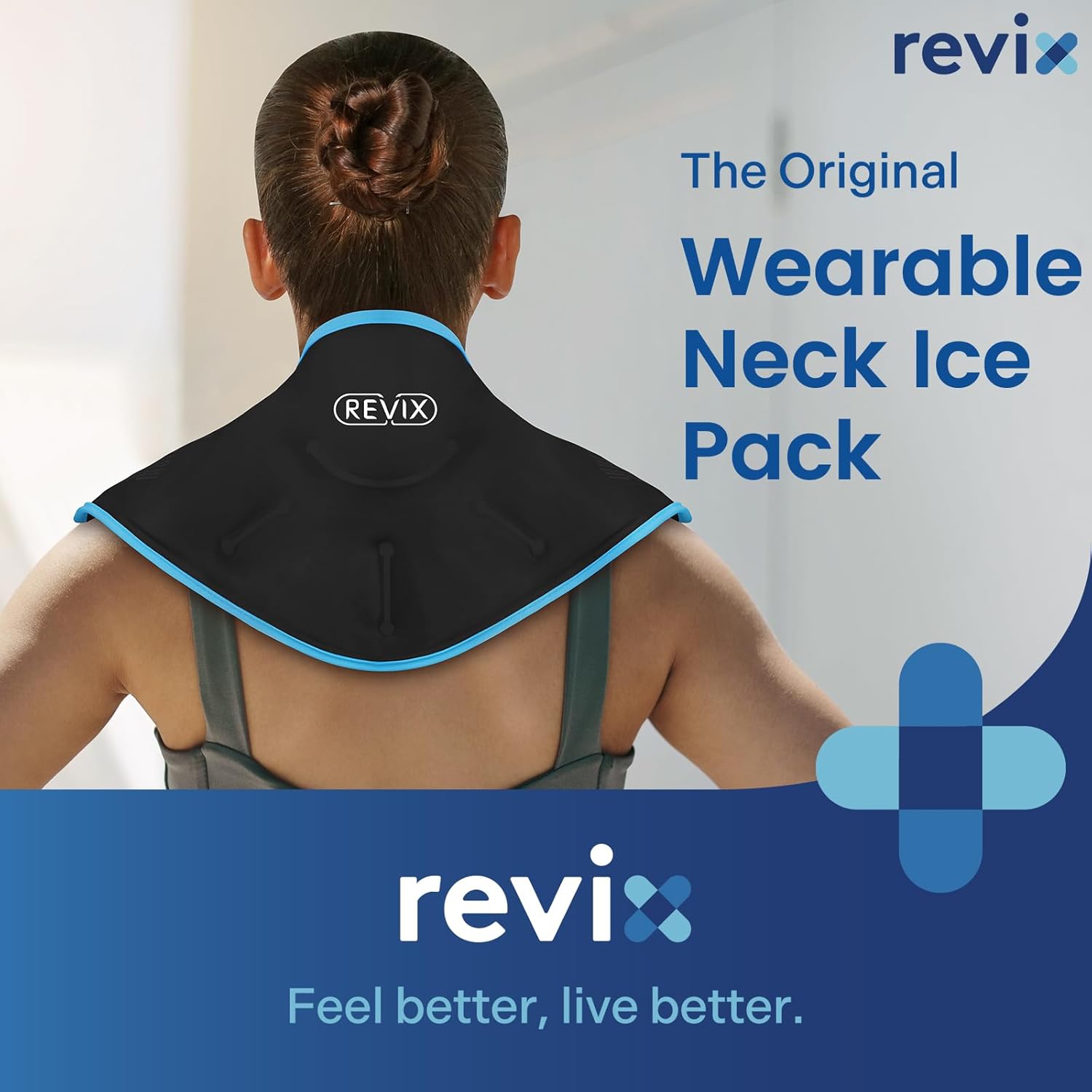 REVIX Neck Ice Wrap Ice Pack for Neck and Shoulders, Therapy for Promoting Flexibility and Mobility, Hot Cold Gel Packs Reusable for Post-Workout, Black - Image 2
