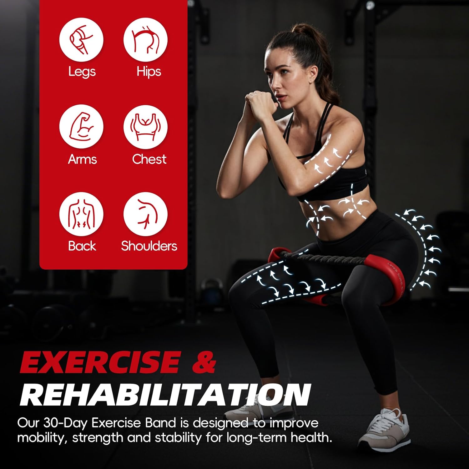 Hip and Core Band System, Loop Resistance Bands to Stretch and Workout, Glute Bands for Women, Exercise Hip Halo Bands - Image 4