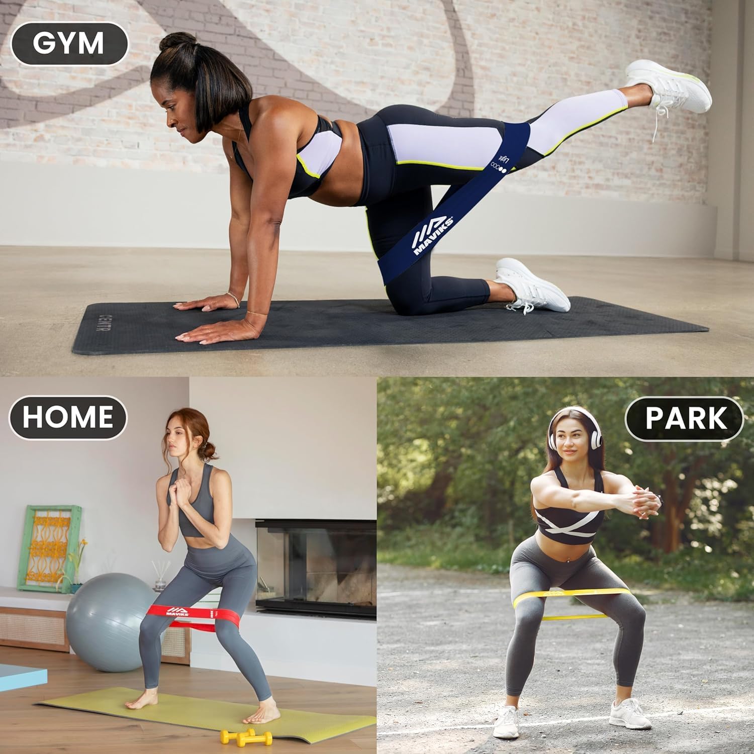 Exercise Resistance Bands for Working Out Set of 5 for Women and Men, Stretch Bands for Exercise, Physical Therapy, Arms Legs Workout, Stretching, Home Fitness - Image 6
