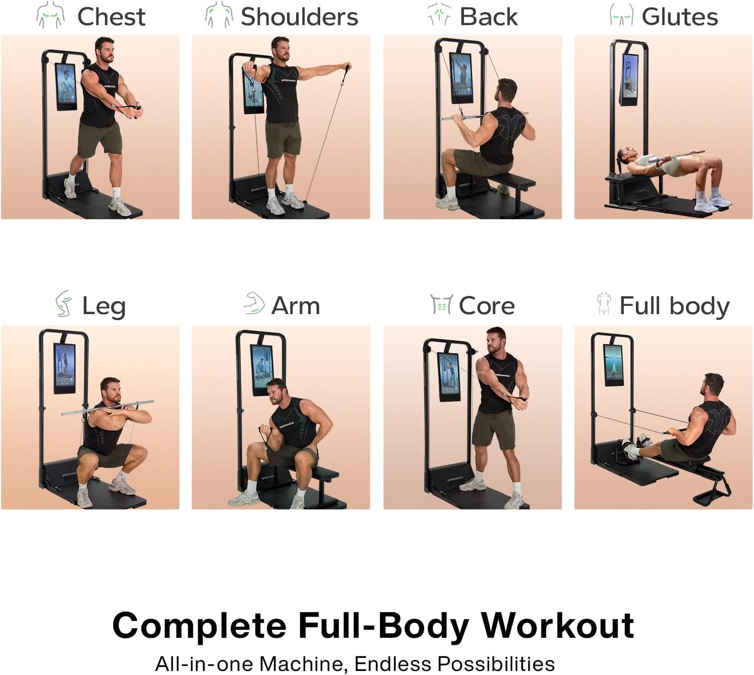 Speediance Smart Home Gym, Multi-Functional Gym Machine for Full Body Strength Training, All-in-one Gym Equipment, Digital Weight System, Workout Station, Squat Rack, Gym Monster 2 - Image 3