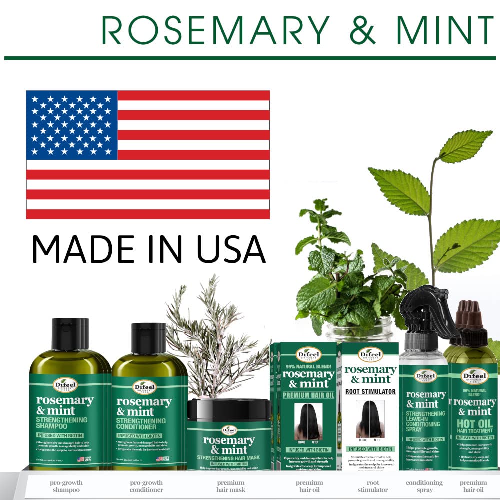 Difeel Rosemary and Mint Premium Hair Oil with Biotin 7.1 oz. - Natural Rosemary Oil for Hair Growth & Biotin - Image 5