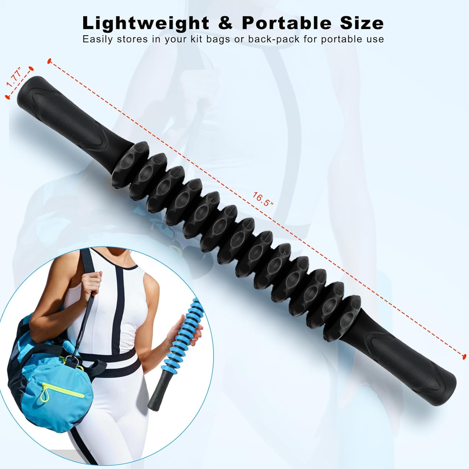 ZanLLW Muscle Roller Stick, Deep Tissue Massage Stick for Athletes, Therapy Muscle Stick for Runners, Lipo Stick for Relief Muscle Soreness, Fascia, Trigger Points, Help Calf, Leg, Back Recovery - Image 5