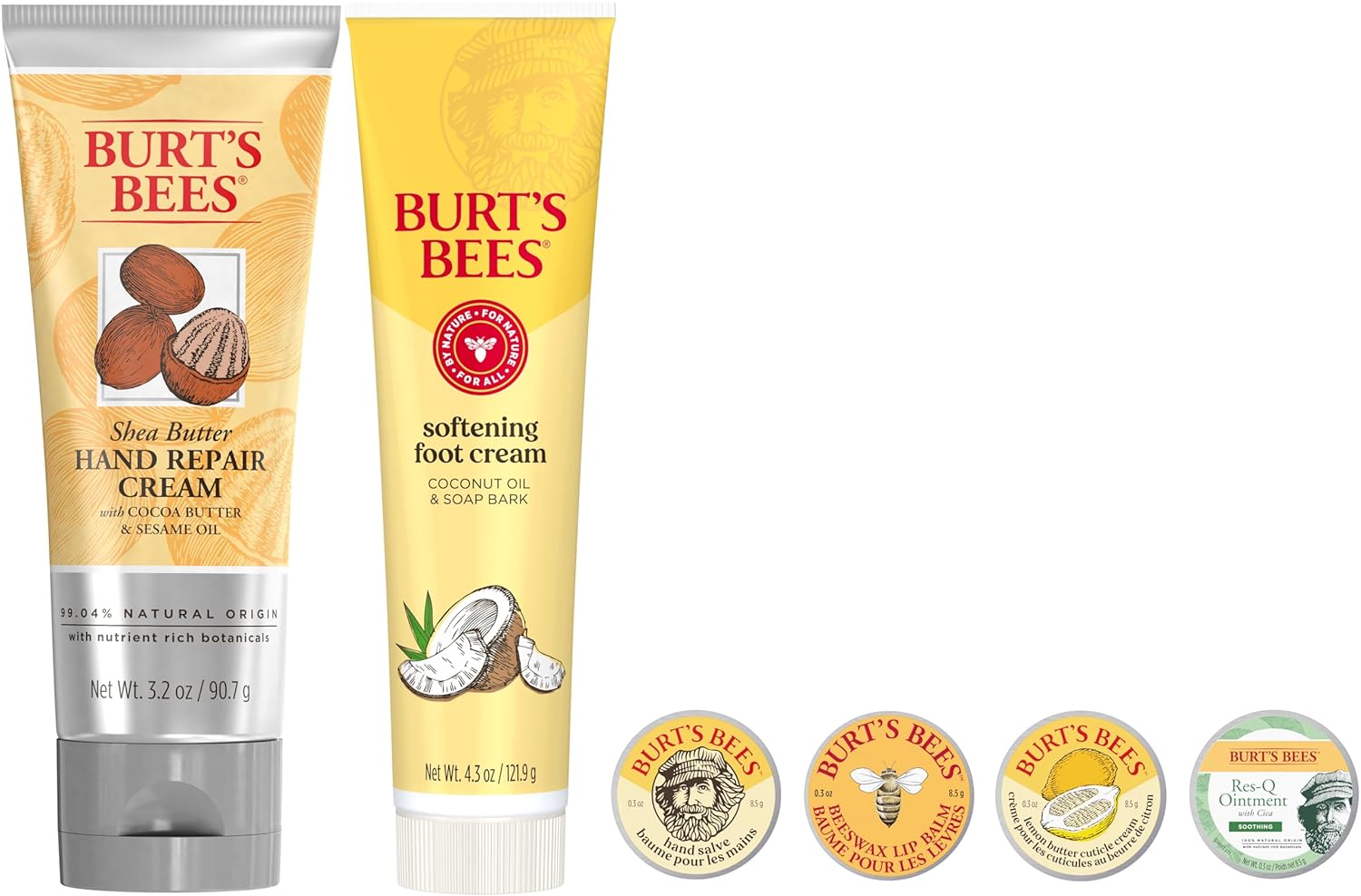 Burt's Bees Gifts Ideas - Classics Set, 6 Products in Giftable Tin – Cuticle Cream, Hand Salve, Lip Balm, Res-Q Ointment, Hand Repair and Foot Cream - Image 6