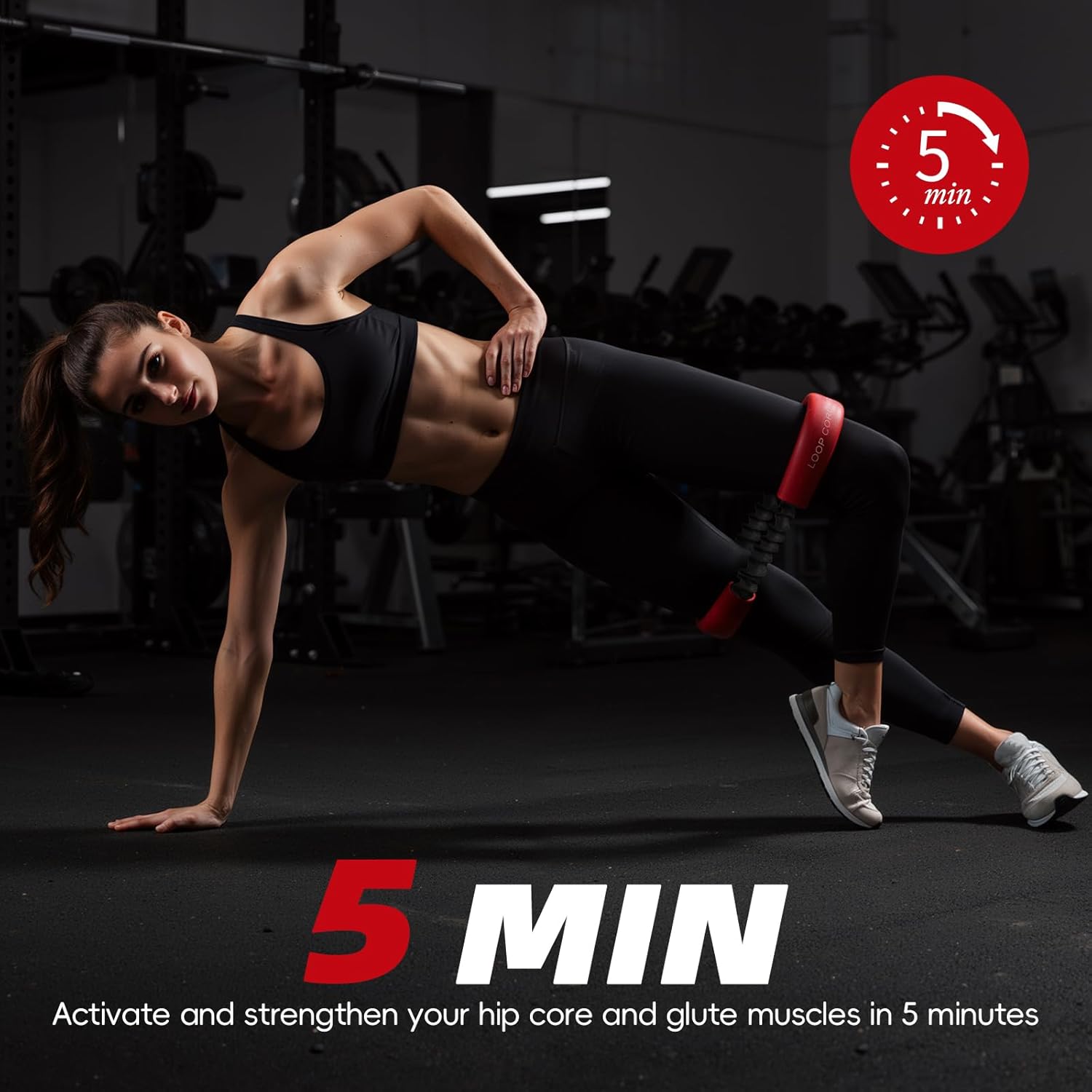 Hip and Core Band System, Loop Resistance Bands to Stretch and Workout, Glute Bands for Women, Exercise Hip Halo Bands - Image 5