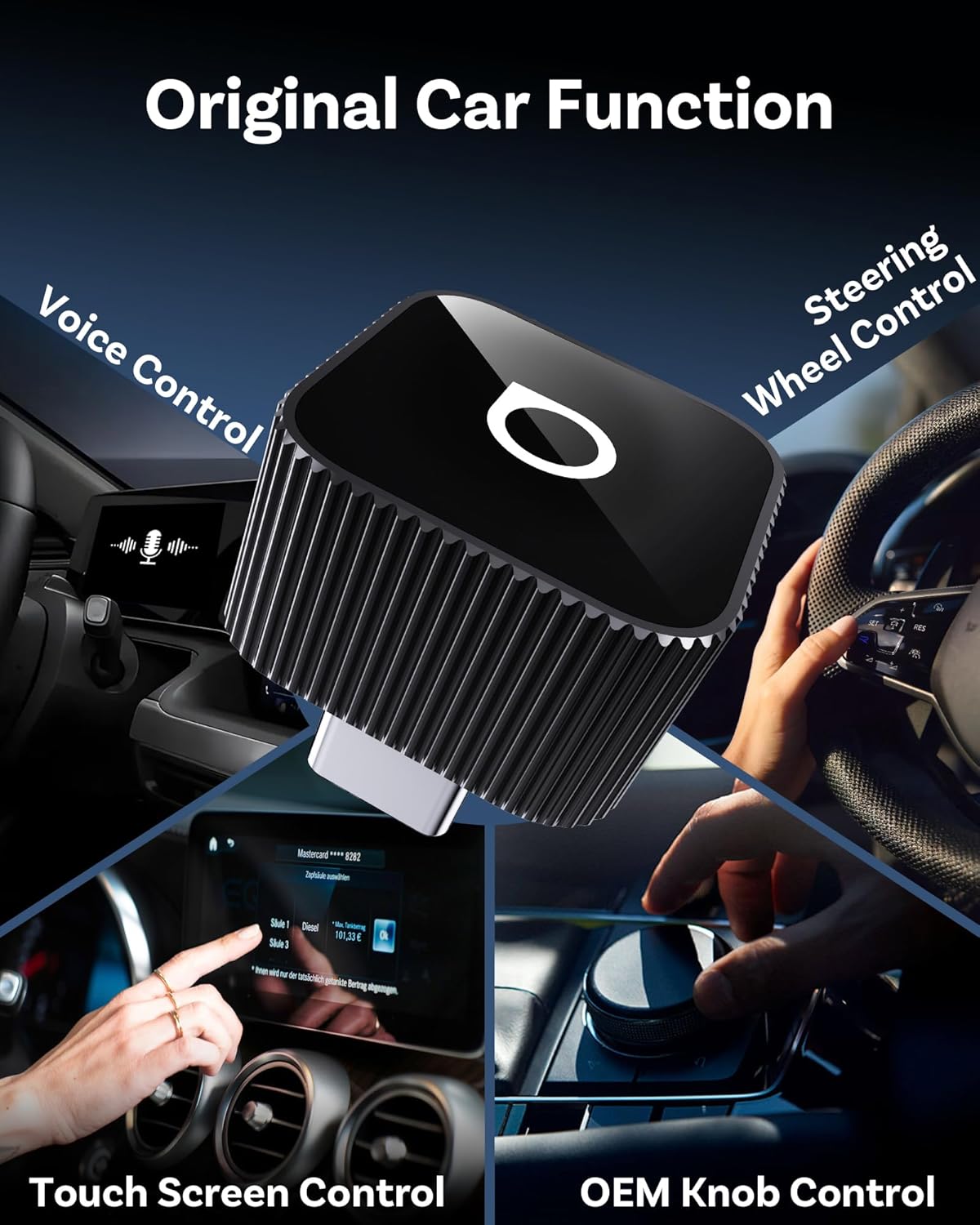 Ottocast Mini Cube 3.0 USB C Wireless CarPlay Adapter, Android Auto Wireless Adapter, Plug & Play with Fast Auto-Reconnect, Mini Car Adapter - Image 6