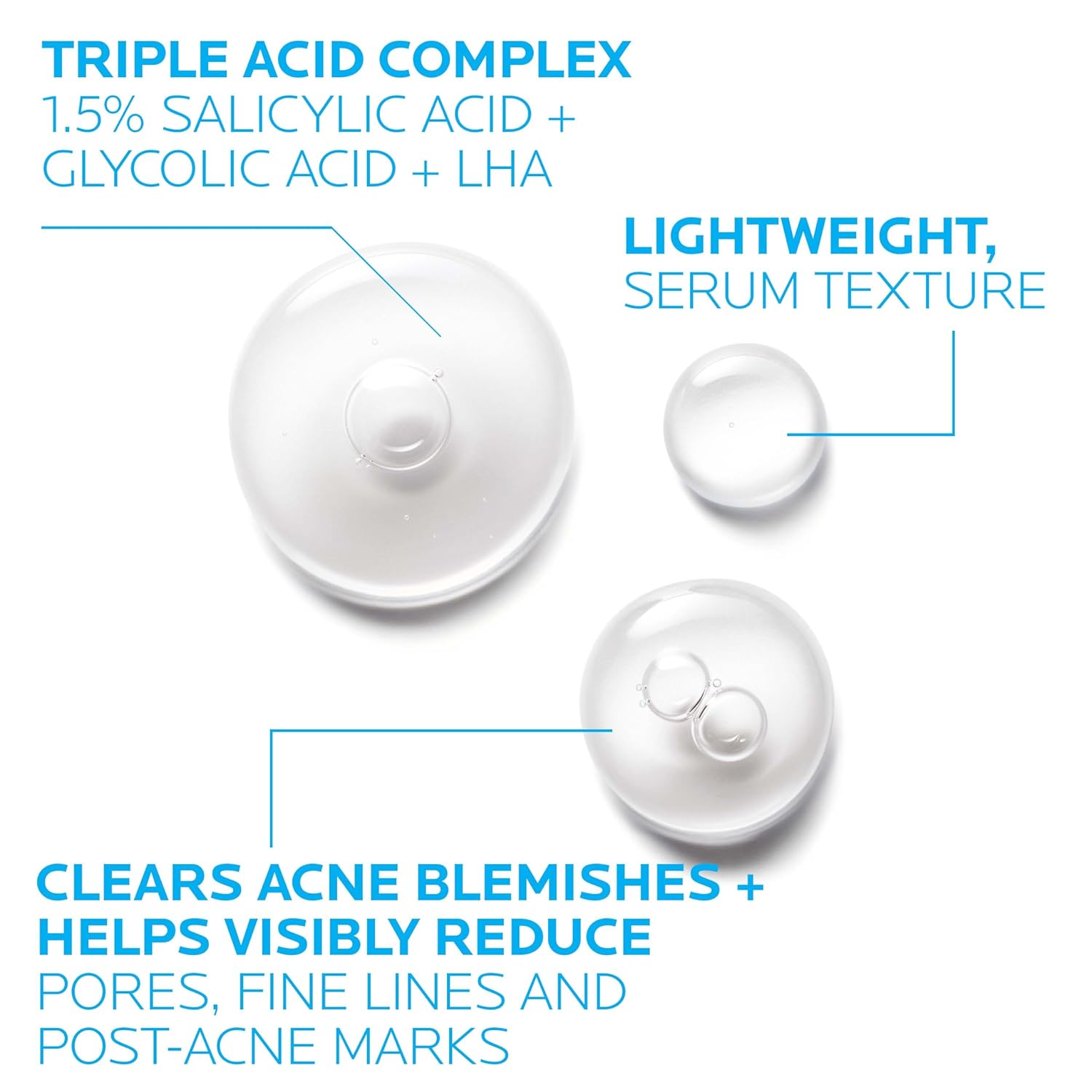 La Roche-Posay Effaclar 1.5% Salicylic Acid Serum, Acne Treatment For Face With Glycolic Acid & Niacinamide, Acne Serum Helps Clear Blackheads, Whiteheads, Pimples & Reduces Post Acne Marks - Image 3