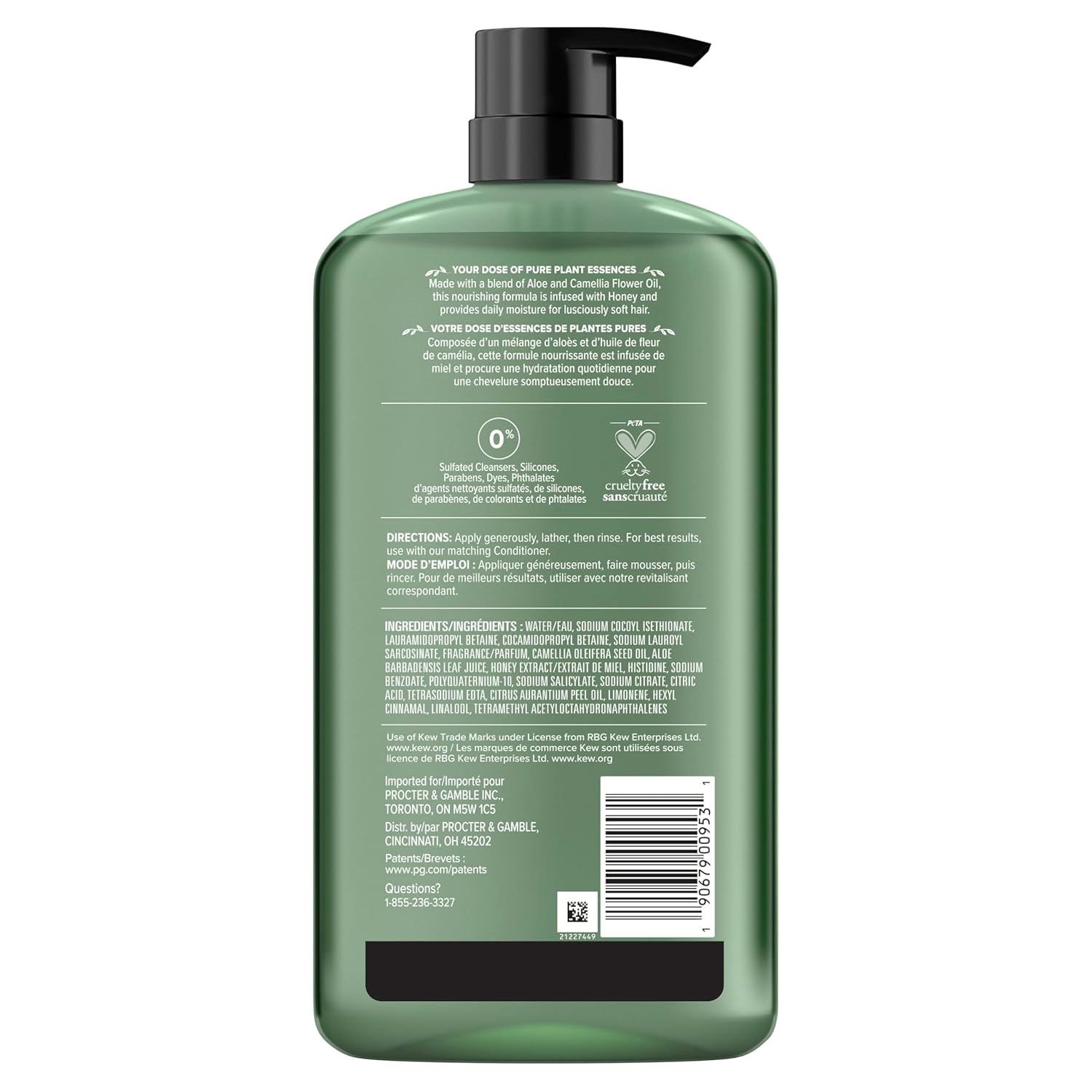 Herbal Essences Sulfate Free Shampoo with Honey for Daily Moisture, Nourishes Dry Hair, Moisturizing Shampoo with Certified Camellia Oil and Aloe Vera, Lightweight For All Hair Types, 33.8oz - Image 9