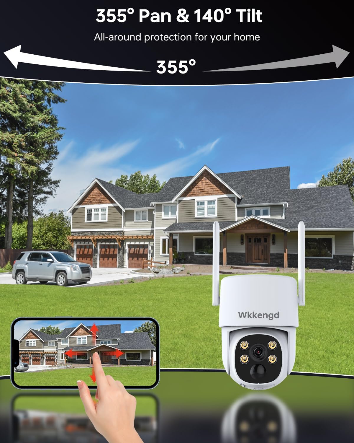 Wireless Security Camera System Outdoor, Aurora Lux Color Night Vison 4 Cam-Kit Solar Powered Security Cameras Wireless Outdoor-1TB 360° View 2.4/5Ghz WiFi No Monthly Fee - Image 5