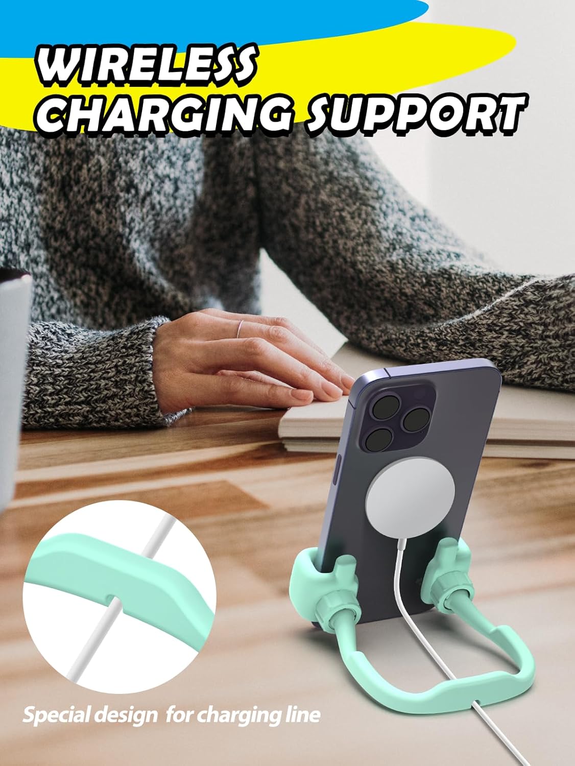 Easter Basket Stuffers for Teens Girls Kids Gifts Cell Phone Stand: UPGRADE Adjustable Thumbs Up Lazy Phone Holder for Desk Fun Gadgets Teenager Boys Women Adults Essentials Easter Gifts Trendy Stuff - Image 8