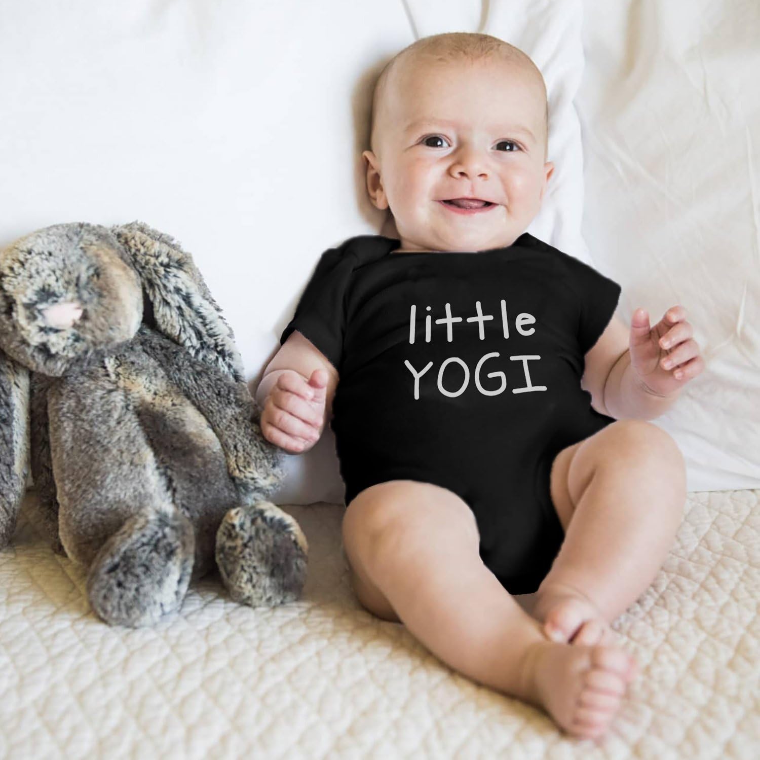 Yoga Baby Organic Cotton Girl Boy Clothes Little Yogi Onesie for Yoga Babies - Image 2