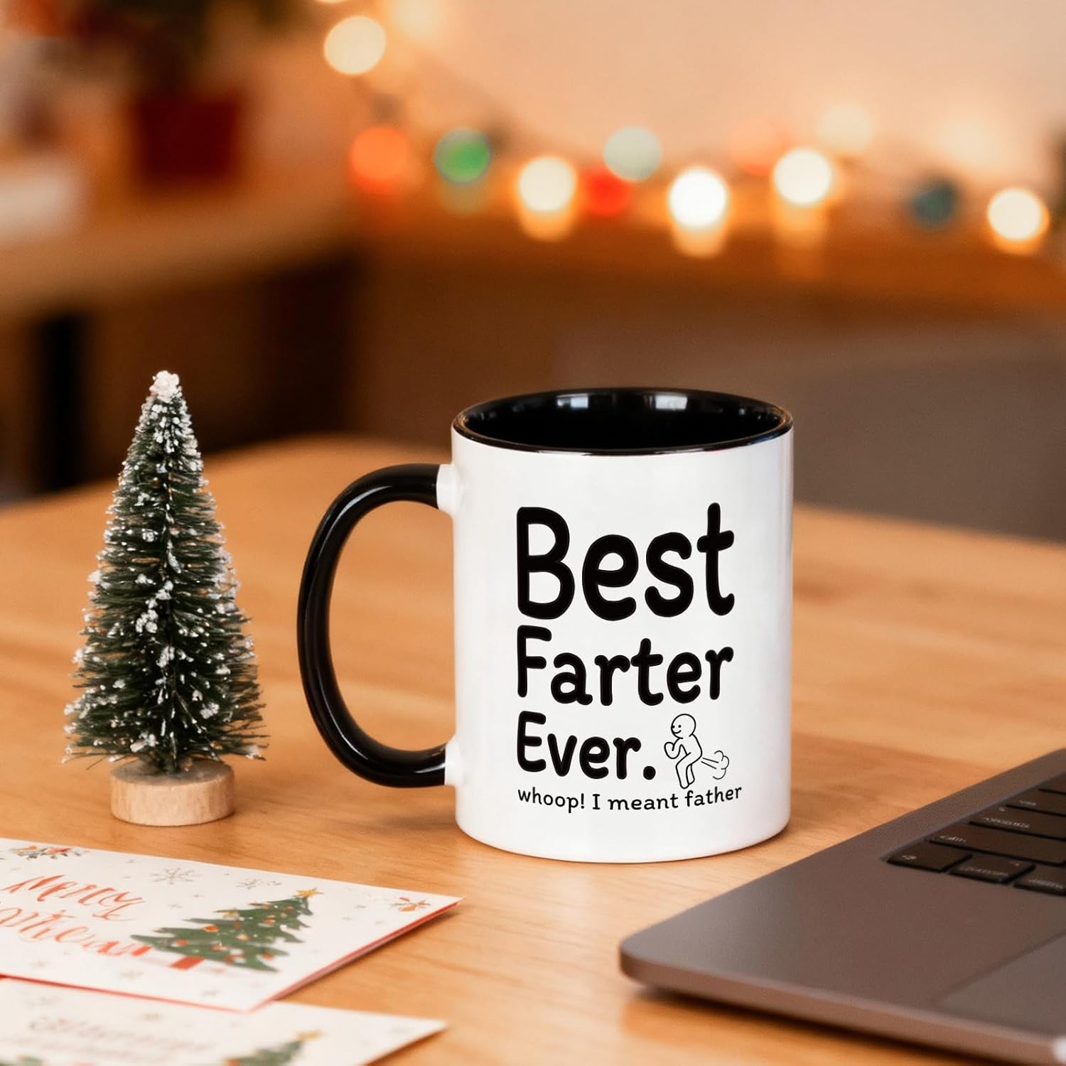 Funny Gifts for Dad Mug 11Oz Funny Valentines Day Christmas Gifts for Dad Birthday Gifts Gift from Daughter Son,Best Father Ever Coffee Cup Microwave & Dishwasher Safe - Image 5