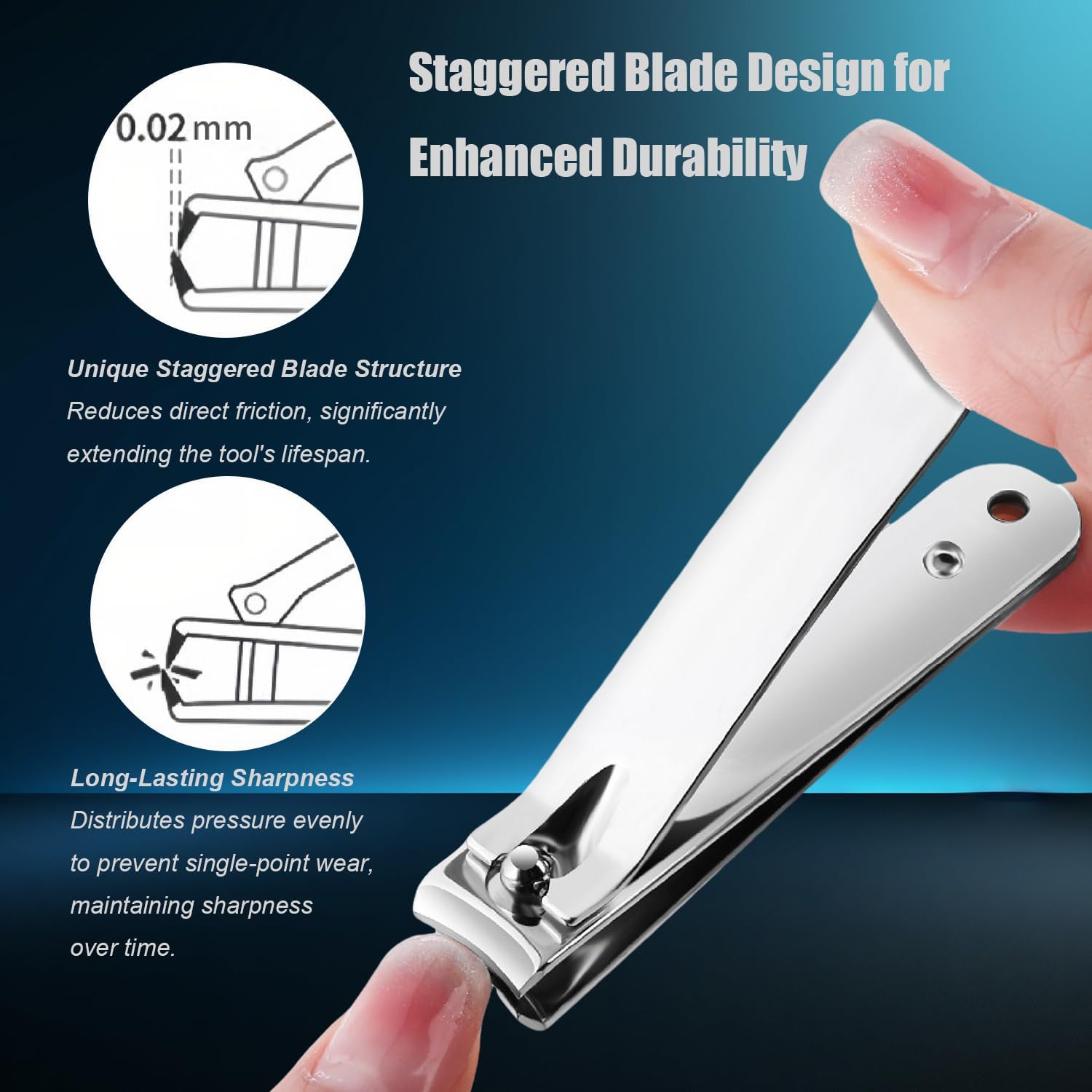 Heavy-Duty 4 PCS Nail Clippers Set with Case,Sharp High-Carbon Steel Blades for Hard Nails,Portable Grooming Tool for Men & Women,Great Christmas Gift,Stocking Stuffers Idea - Image 5