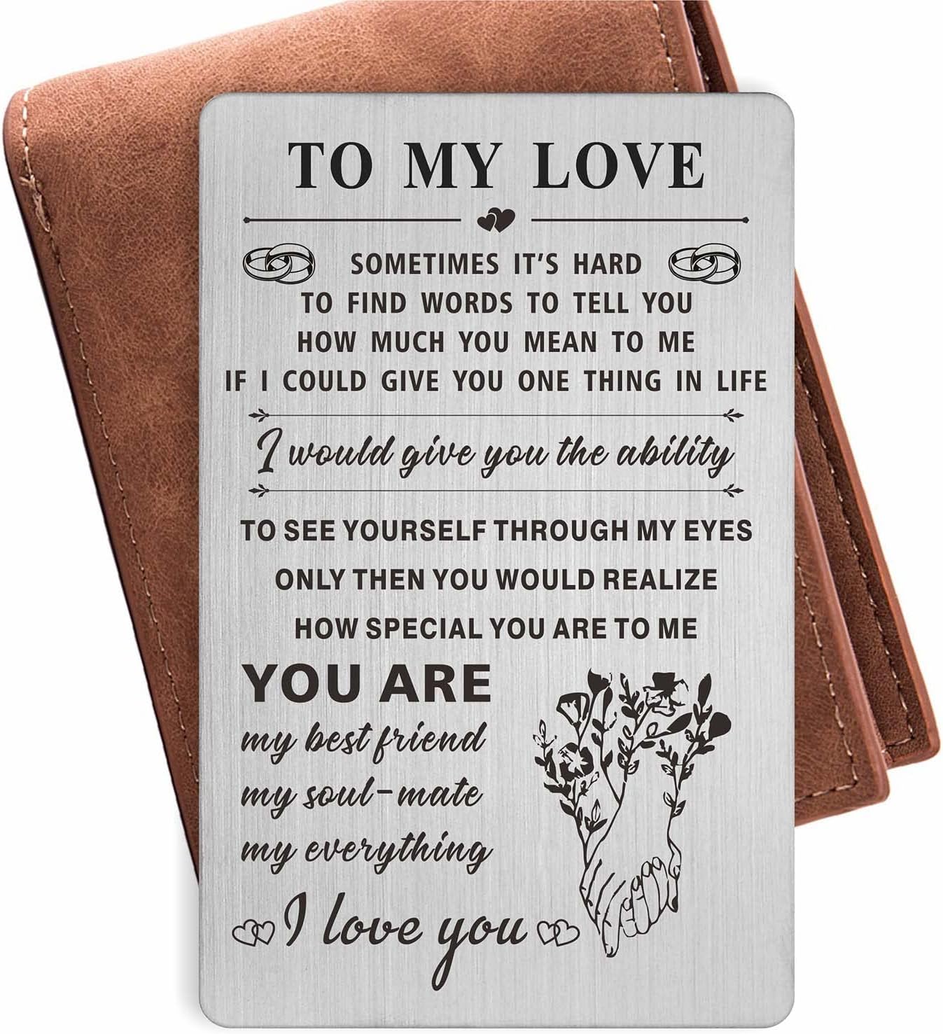 Resdink I Love You Gifts for Her Women, Romantic Wedding Anniversary Card for Girlfriend Wife, I Love You Always and Forever, Valentine's Mother's Day Christmas Birthday Card for Wife Girlfriend Woman - Image 2
