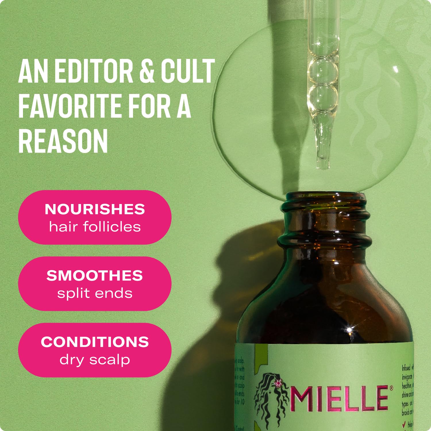 Mielle Organics Rosemary & Mint Hair Oil - Strengthening Biotin Oil Infused Frizzy & Damaged Hair Care - Split Ends & Dry Scalp Treatment to Support Longer, Healthier Strands, 2oz - Image 3