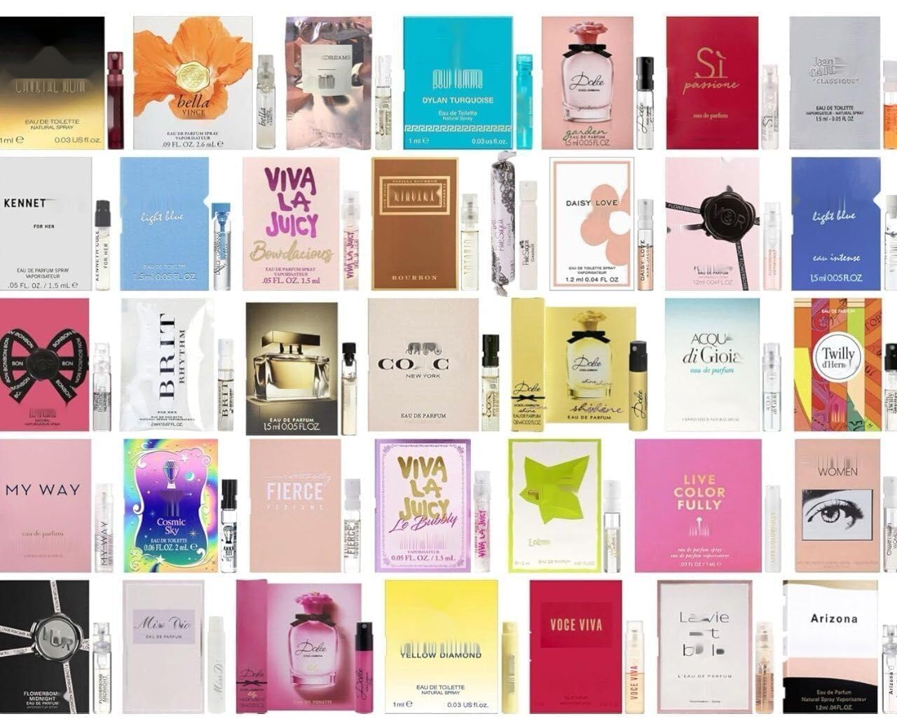 Perfume High End Fragrance Samples Set for Women - (Pack of 12 Sample Vials)