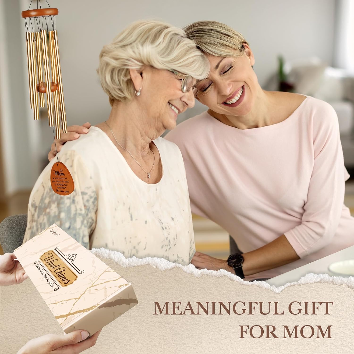 Gifts for Mom, Moms Wind Chimes, Best Gift for Mom, Mother Birthday Gift from Daughter Son, Love Reminder Gifts for Mother's Day Christmas - Image 2
