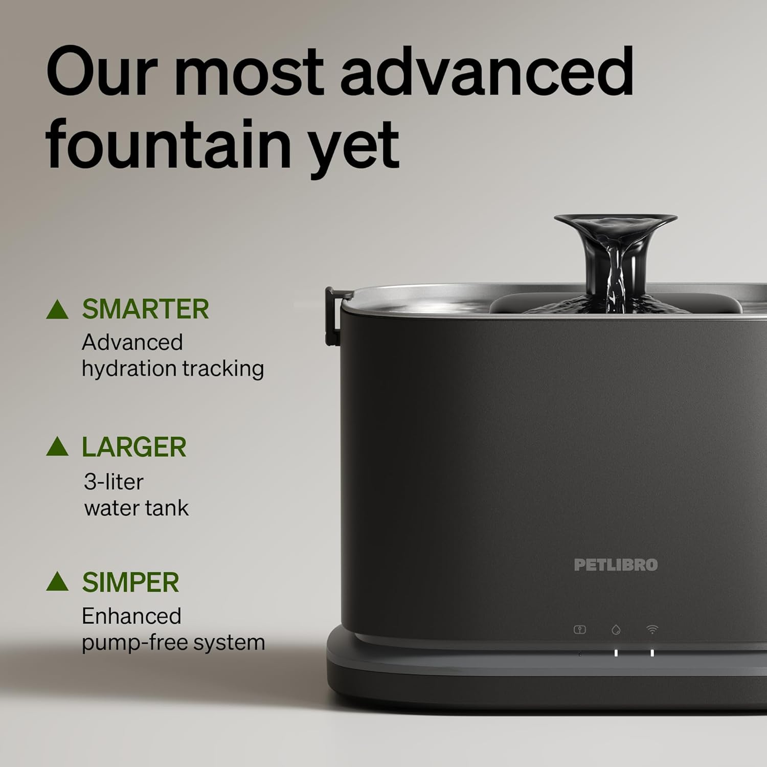 PETLIBRO Upgrade Cat Water Fountain Stainless Steel Tray, Dockstream 2 Cat Fountain Indoor, 3L/101oz Auto Cat Fountains for Drinking, App Monitoring Pet Water Fountain Dog, 5G WiFi Cat Water Dispenser - Image 4
