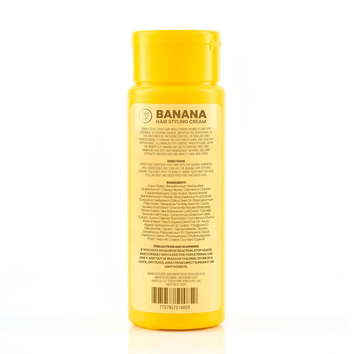 ANYELUZ Banana Leave-In Styling Cream - Leave-In Conditioner for Frizz Control and Shine, Strengthens and Smooths Hair - Image 8