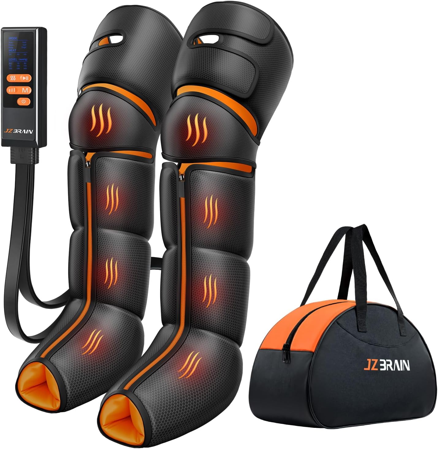 Leg Massager with Heat and Compression : Foot and Calf Massager for Circulation and Pain Relief, Sequential Compression Boots with 6 Modes, 9 Intensity, 3 Heat - Gifts for Mom, Dad, Him, Her