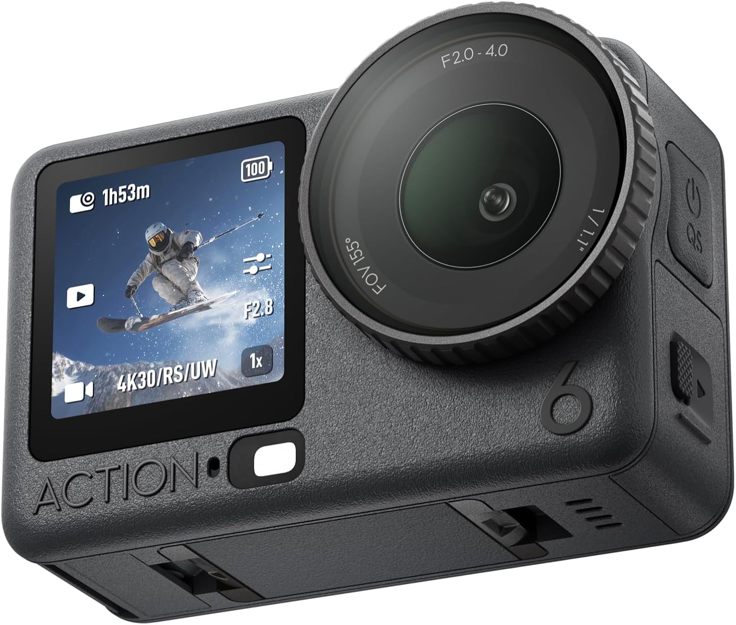 DJI Osmo Action 6 Essential Combo, Action Camera with 1/1.1″ Square Sensor, Variable Aperture of f/2.0–f/4.0, Cold-Resistant, 4hrs Battery, Action Camera 8K Ideal for Daily Use