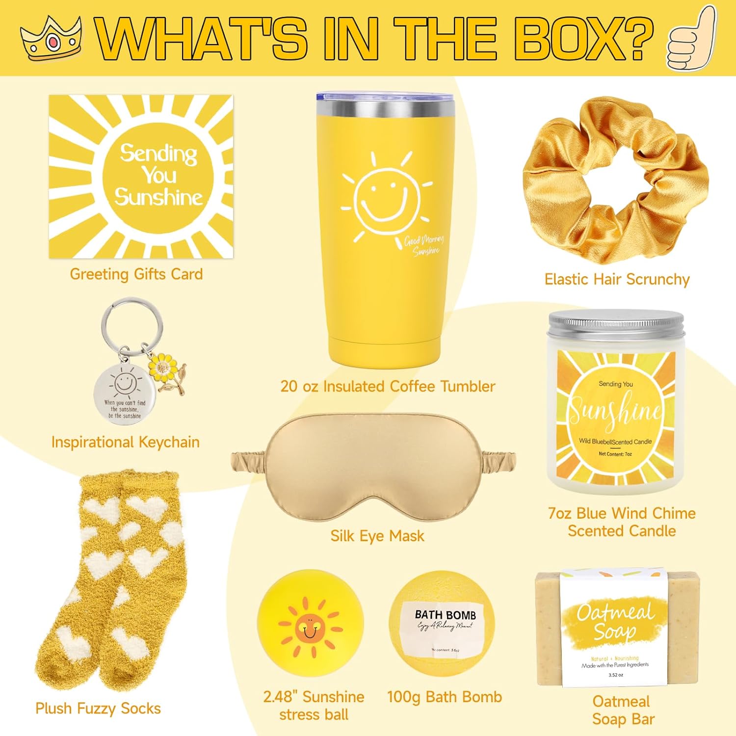 Gift Baskets for Women, 10pcs Unique Birthday Gifts for Women, Best Friend Birthday Christmas Gift, Get Well Soon Gift Basket Sending Sunshine Cheer Up Box for Sister Friendship - BRIGHTEN UP HER DAY! - Image 3