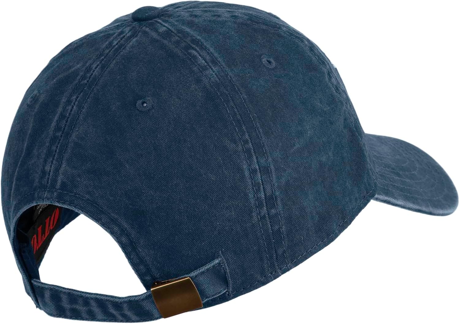 e4Hats.com US Submarine Veteran Military Embroidered Washed Solid Pigment Dyed Cotton Twill Brass Buckle Cap - Image 4