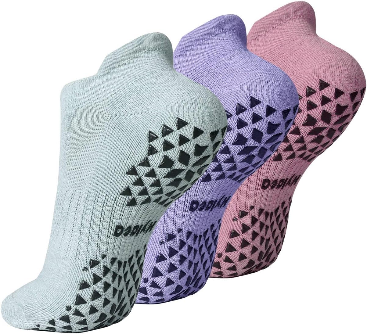 Hylaea Unisex Non Slip Socks with Grip for Yoga, Hospital, Pilates, Barre | Ankle, Cushioned - Image 7