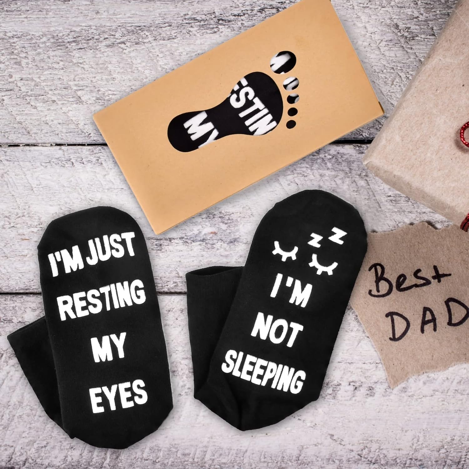 FilmHOO Birthday Gifts for Men Fathers Day Dad Gifts for Dad from Daughter Son Wife Easter Mens Funny Socks for Him - Image 4