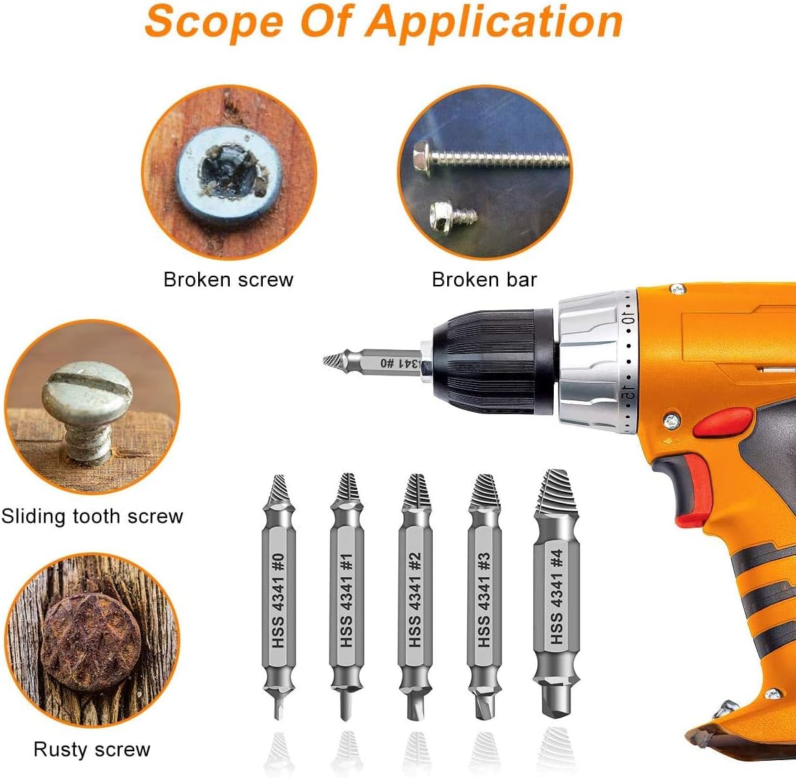 Gifts for Men,Damaged Screw Extractor Set,Fathers Day Gifts for Dad from Daughter Son,Mens Gifts for Dad,Husband,Stripped Screws Nuts & Bolts Drill Bit Tools for Easy Removal of Rusty Broken Screw - Image 5