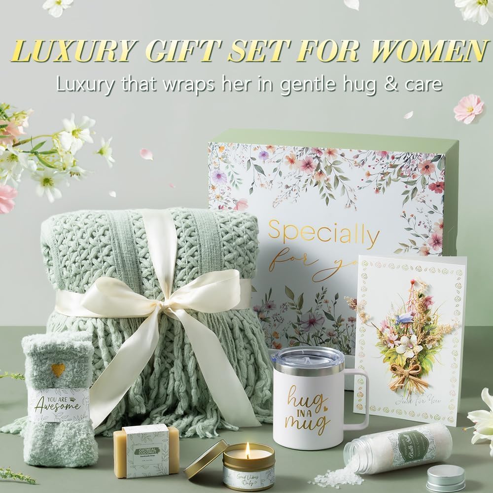 Self Care Gifts for Women Get Well Soon Gifts, Birthday Gifts for Women Care Package, Sympathy Gift Baskets Spa Gifts Thinking of You Inspirational Mother's Day Easter Gifts for Mom Her Sister Grandma - Image 4