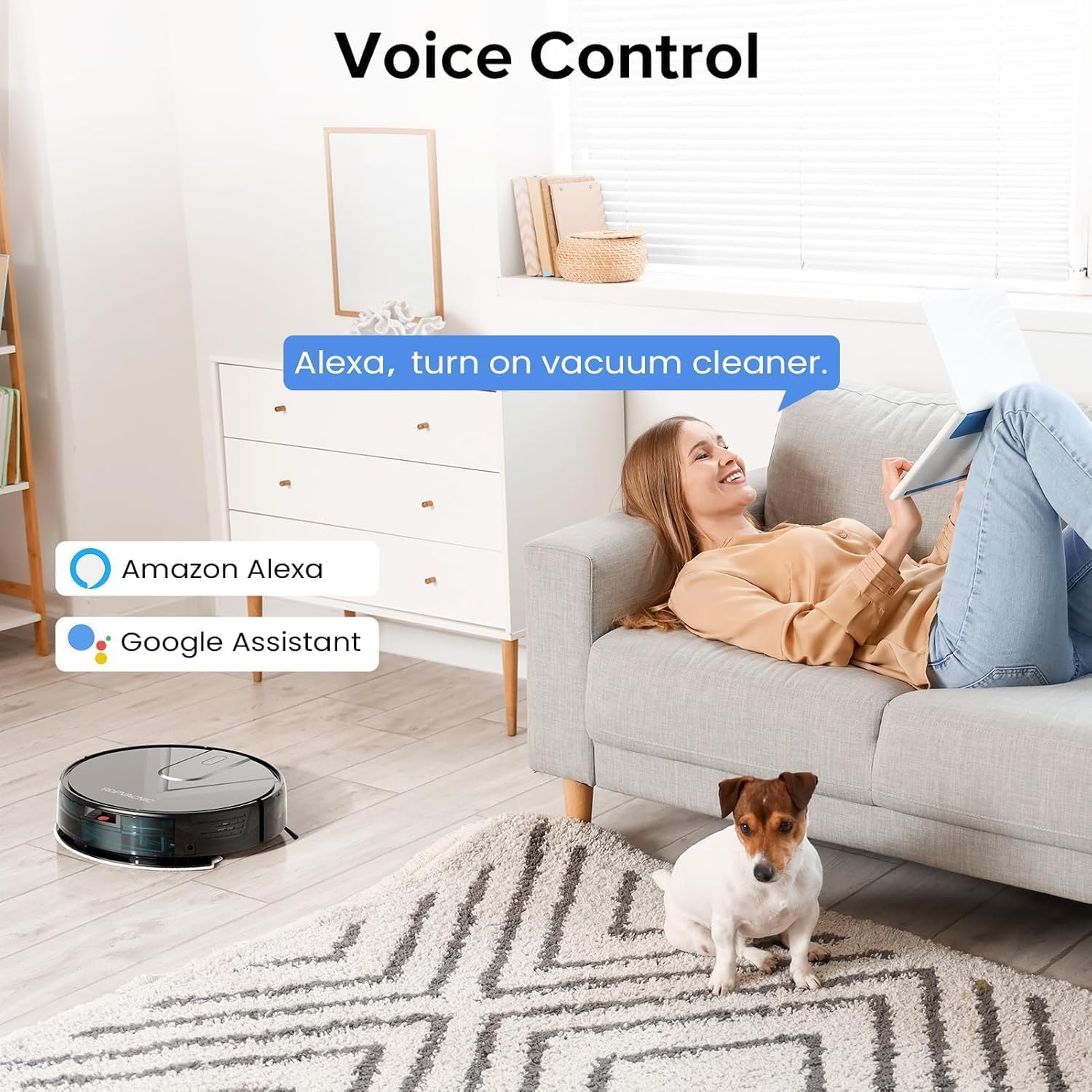 ROPVACNIC Robot Vacuum Cleaner Robot Vacuum and Mop Combo with 5200Pa Suction, Personalized Cleaning Adjustments, Self-Charging Robotic Vacuum Cleaner, Advanced Obstacle Avoidance - Image 4