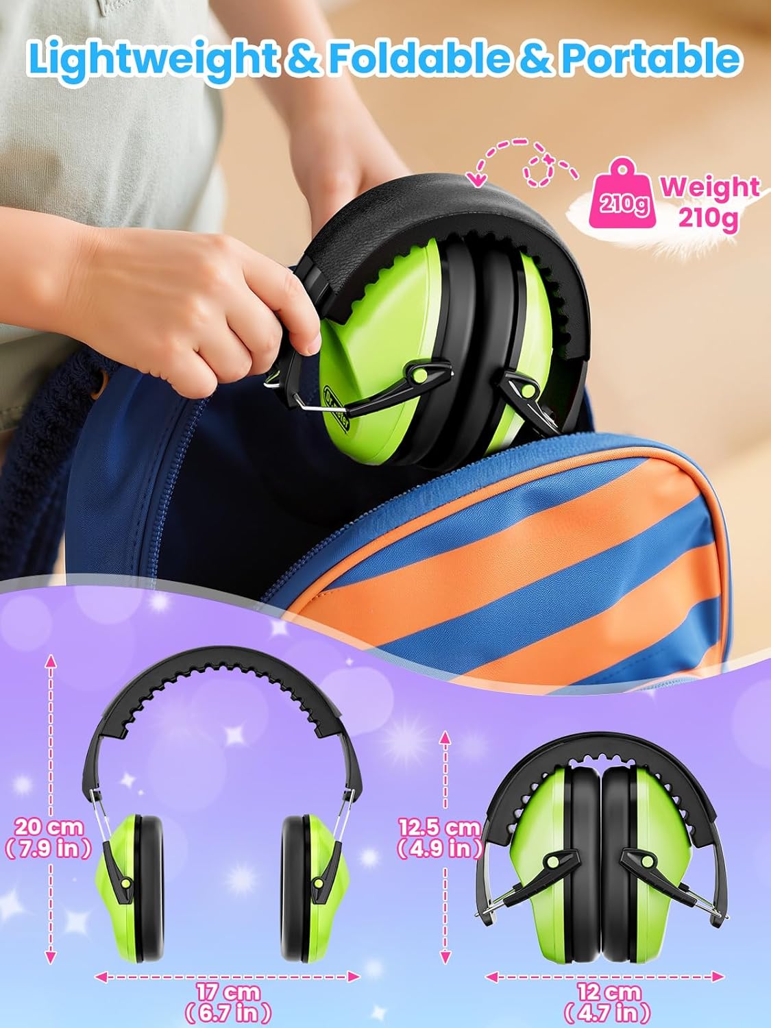 Ear Muffs for Noise Reduction: 27.4SNR Noise Cancelling Headphones for Kids Adults, EM100 Adjustable Hearing Protection Earmuffs for Monster Jam, Autism Sensory, Concerts, Fireworks - Image 7